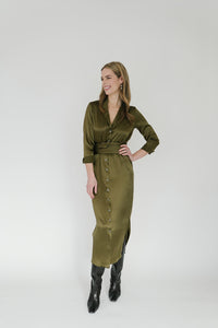 Serena Dress in Olive - CCH Collection