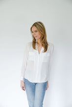 Load image into Gallery viewer, Serena Shirt with Pockets in Essential White - CCH Collection