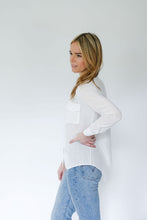 Load image into Gallery viewer, Serena Shirt with Pockets in Essential White - CCH Collection