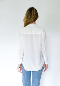 Serena Shirt with Pockets in Essential White - CCH Collection