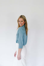 Load image into Gallery viewer, Serena Shirt with Pockets in Blue - CCH Collection

