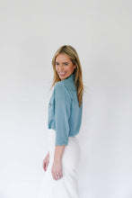 Load image into Gallery viewer, Serena Shirt with Pockets in Blue - CCH Collection