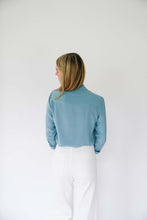 Load image into Gallery viewer, Serena Shirt with Pockets in Blue - CCH Collection