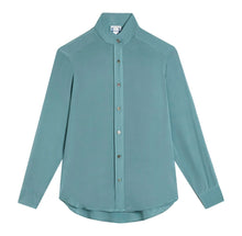 Load image into Gallery viewer, Riding Shirt in Teal Silk Crêpe de Chine - CCH Collection
