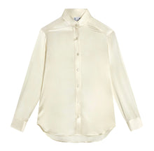Load image into Gallery viewer, Riding Shirt in Ivory Silk Charmeuse - CCH Collection
