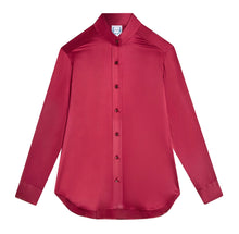 Load image into Gallery viewer, Riding Shirt in Oxblood Silk Charmeuse - CCH Collection
