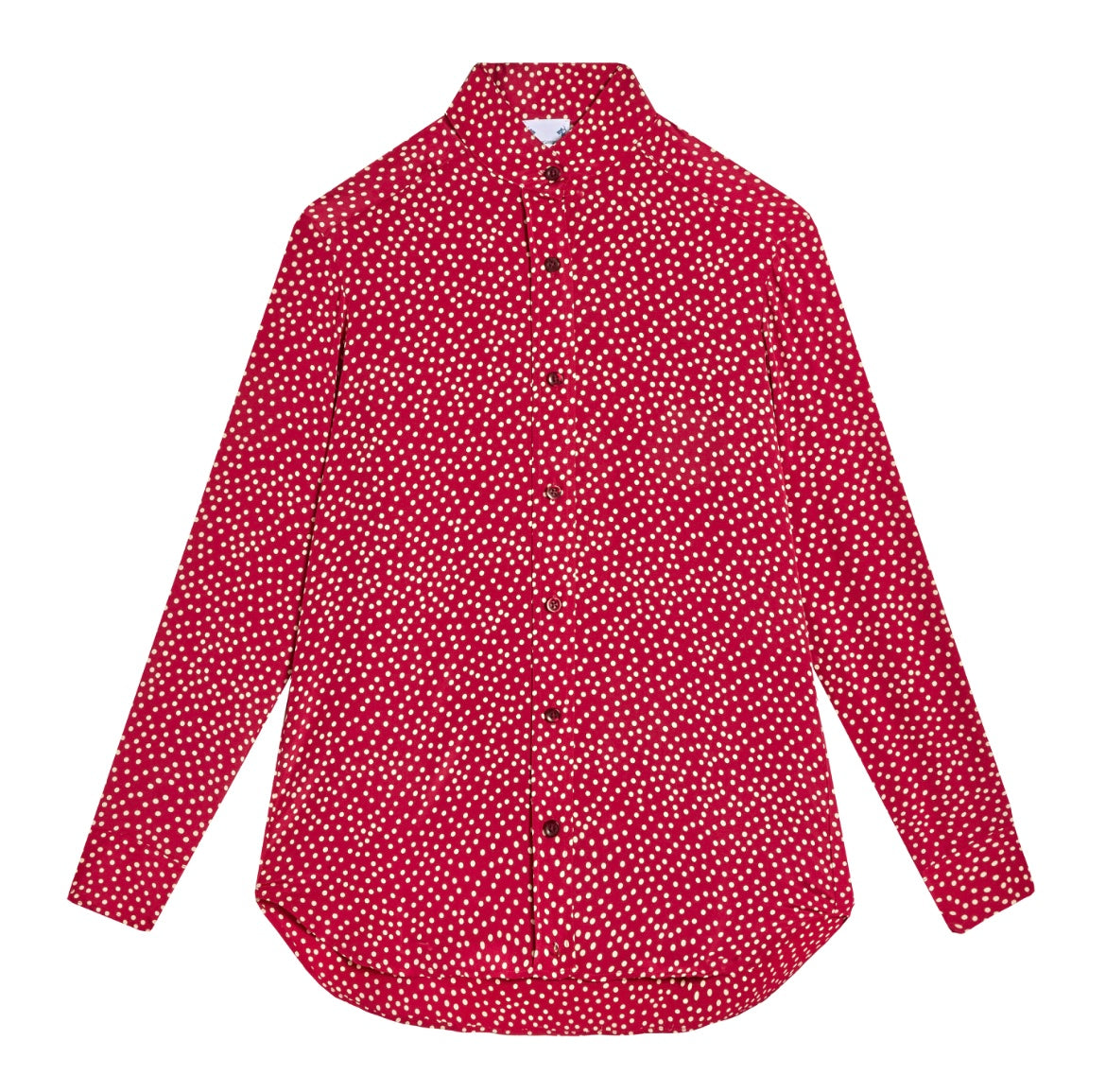 Riding Shirt in Raspberry/Ivory Polka Dot – CCH Collection