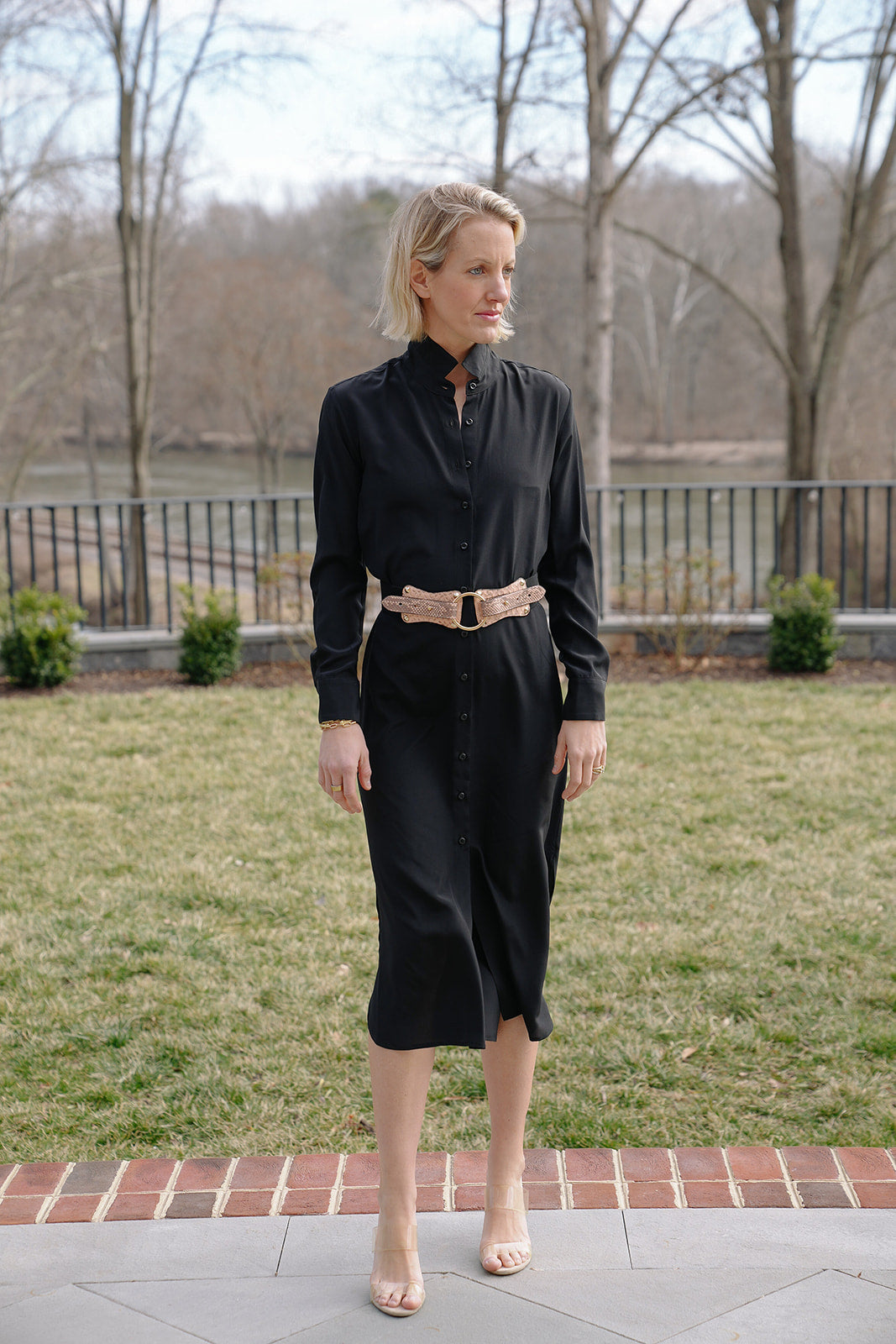 Everyday Dress in Black Silk Crpe de Chine CCH Collection Everyday Dress in Black Silk Crpe de Chine CCH Collection