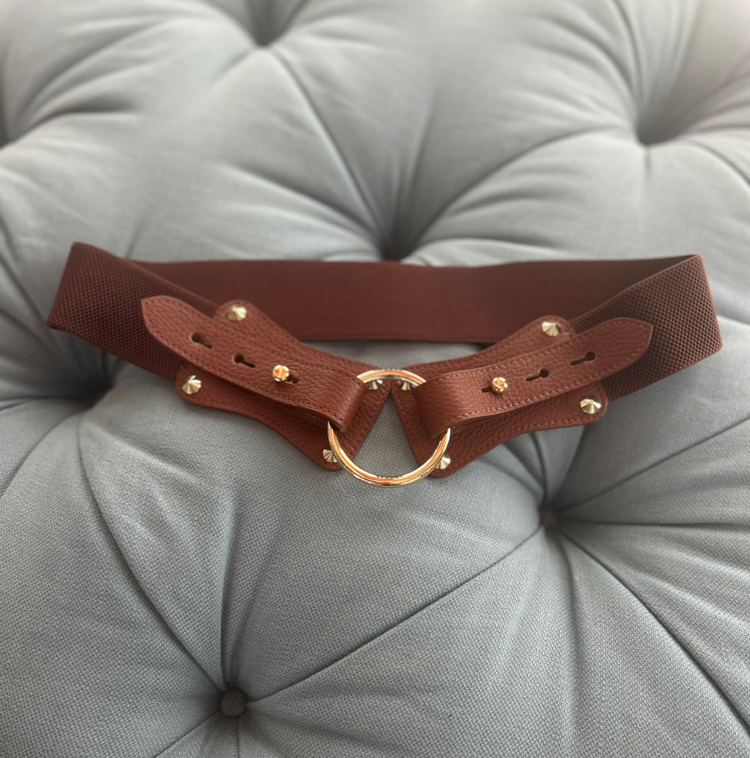 Claiborne Belt in Hermes Brown