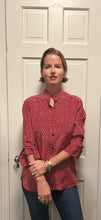 Load image into Gallery viewer, Riding Shirt in Raspberry/Ivory Polka Dot - CCH Collection
