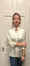 Load image into Gallery viewer, Riding Shirt in Ivory Silk Charmeuse - CCH Collection
