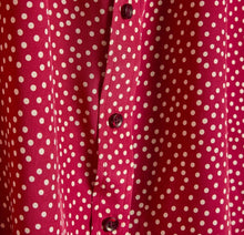 Load image into Gallery viewer, Riding Shirt in Raspberry/Ivory Polka Dot - CCH Collection
