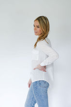 Load image into Gallery viewer, Serena Shirt with Pockets in Essential White - CCH Collection
