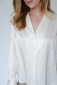 Serena Shirt in Polished Ivory - CCH Collection