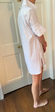 Load image into Gallery viewer, Vita Shirtdress in Preppy Stripe White/White - CCH Collection
