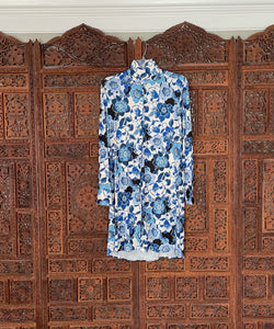 Bella Shirtdress in Floral Blue - CCH Collection
