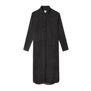 Everyday Dress in Swiss Dot Black - CCH Collection